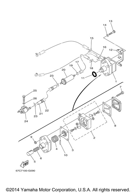 Yamaha Hose 'L430 | 90445-10MH8-00