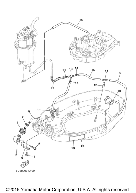 Yamaha Hose, With Spring | 90447-10006-00