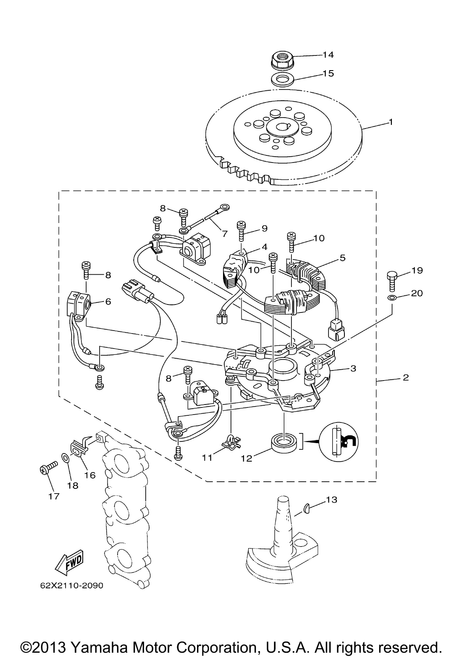 Yamaha Clamp(6J8) | 90464-03M15-00