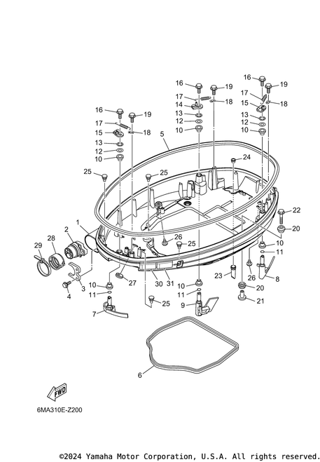 Yamaha Clamp | 90464-20258-00