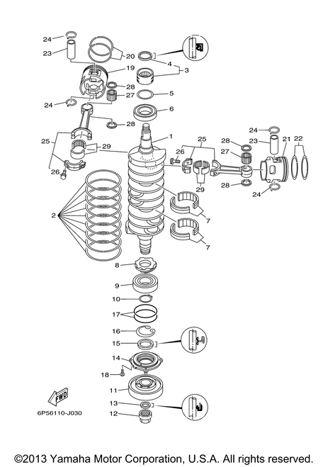 Yamaha Bearing, Cylindrical(61A) | 93311-940V0-00