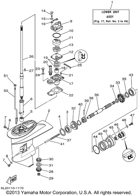Yamaha Bearing, Thrust (6L2) | 93341-320U0-00