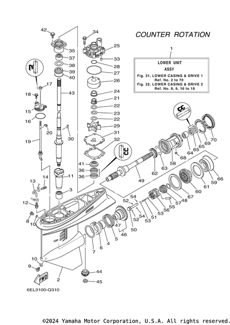 Yamaha Bearing, Thrust (6L6) | 93341-360U8-00