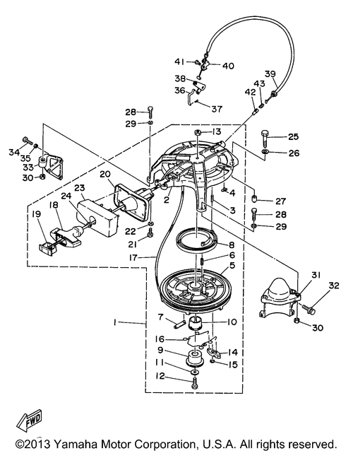 Yamaha Bolt, With Washer (62X) | 97513-08530-00