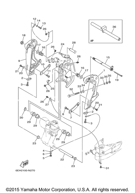 Yamaha Bolt, With Washer | 97575-10530-00