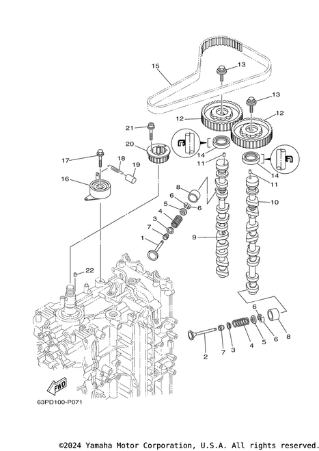 Yamaha Lifter, Valve (3.142) | K0F-A3751-60-00