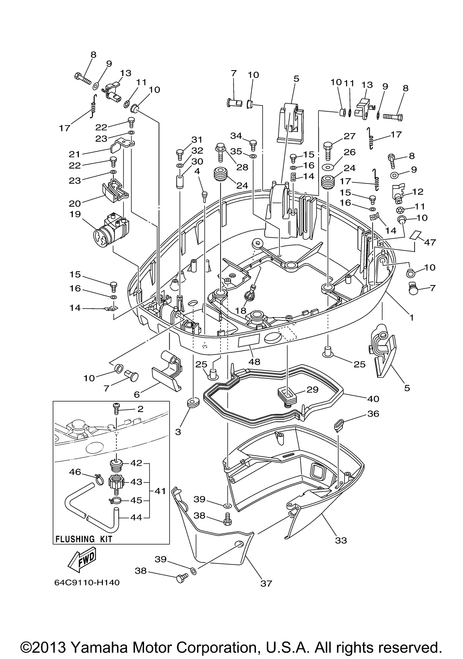 Yamaha Plate, Fitting | 64D-42738-00-8D