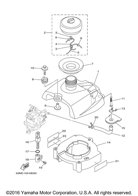 Yamaha Lever, Fuel Change | 69M-24575-00-00