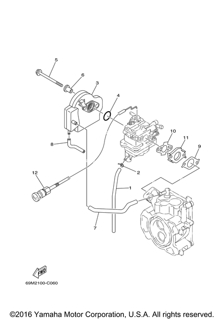 Yamaha Starter Cable Assembly | 69M-F6330-02-00