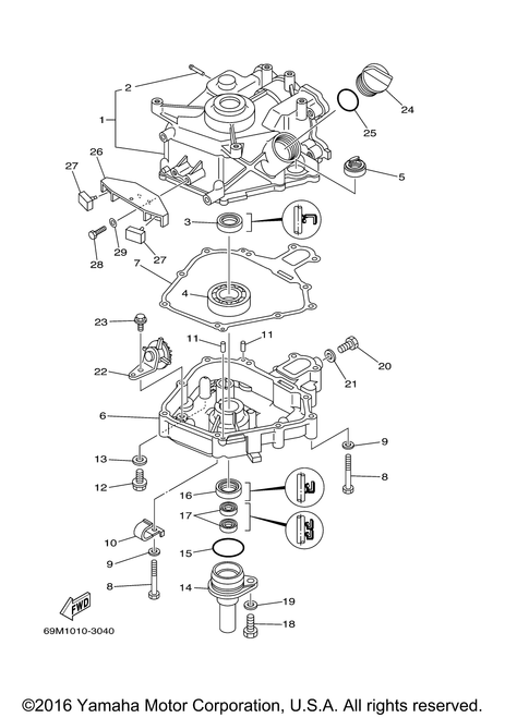 Yamaha Bracket,1 | 69M-G2743-00-00
