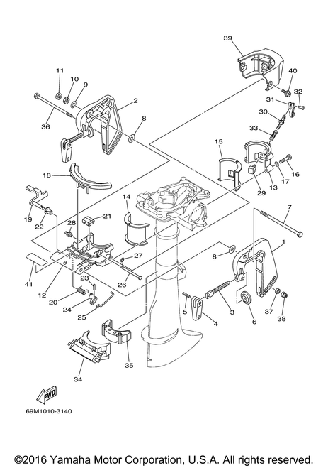 Yamaha Bracket,Clamp 2 | 69M-G3112-00-4D