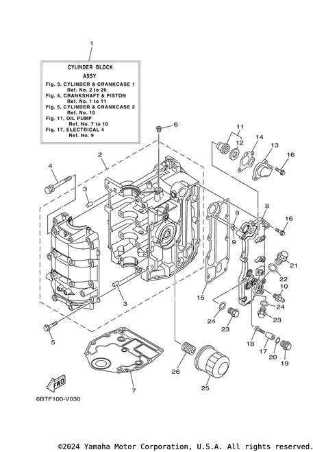 Yamaha Crankcase Assembly | 6BG-15109-01-1S