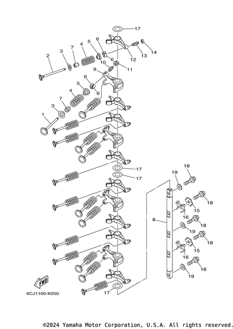 Yamaha Valve, Exhaust | 6CJ-12121-10-00