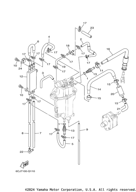 Yamaha Pipe, Fuel 4 | 6CJ-13974-10-00
