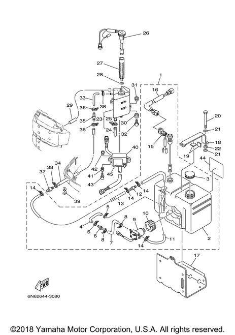 Yamaha Oil Level Gauge Assembly | 6G7-85730-05-00