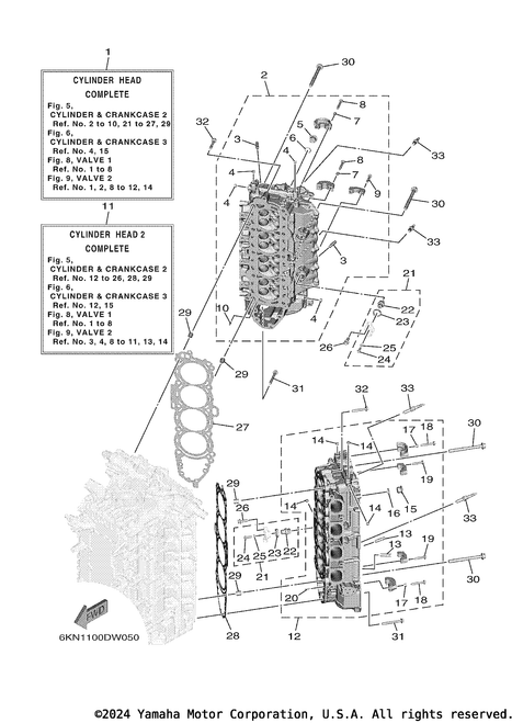 Yamaha Cylinder Head Assembly | 6KN-11120-00-00