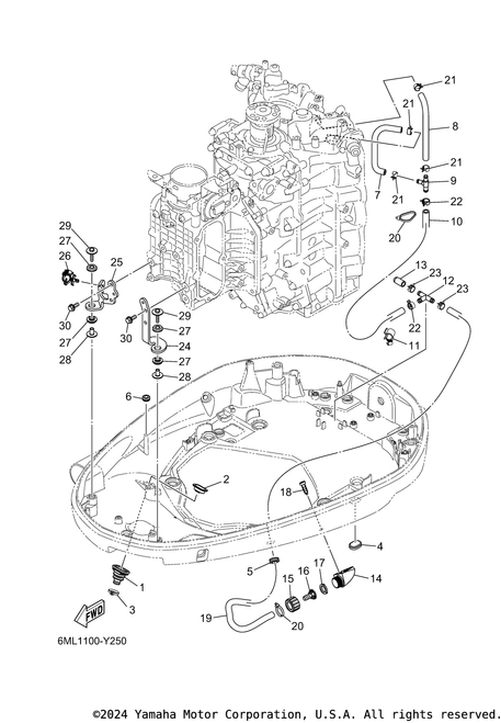 Yamaha Plate, Clamp | 6ML-42643-00-00