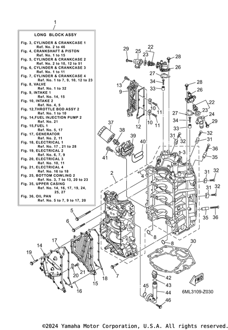 Yamaha Crankcase Assembly | 6ML-W1510-00-00
