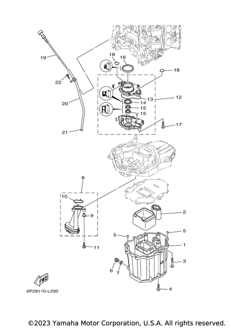 Yamaha Oil Pump Assembly | 6P2-13300-00-00