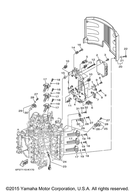 Yamaha Cover, Ignition Coil | 6P2-82314-00-00