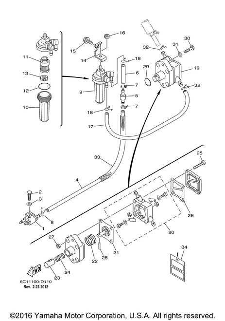 Yamaha Hose (L590) | 90445-10020-00