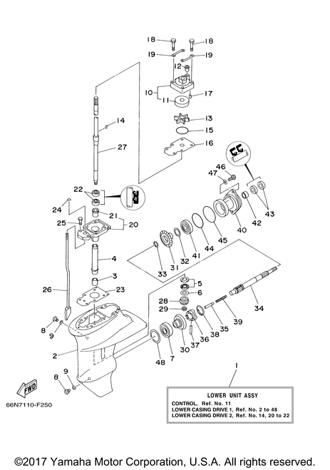 Yamaha Drive Shaft Assembly | 63V-45510-11-00