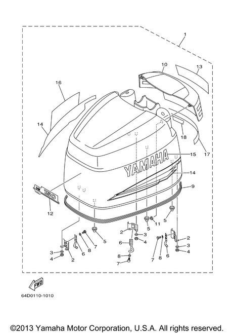 Yamaha Mark, Cowling | 64C-42682-30-00