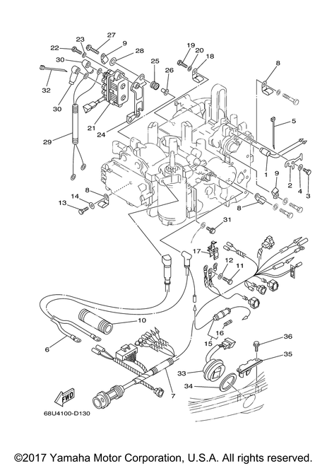 Yamaha Thermosensor Assembly | 65W-85790-00-00