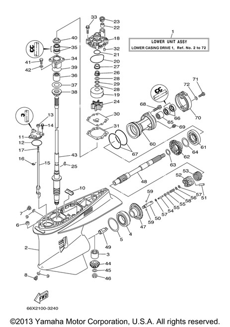 Yamaha Drive Shaft Comp. | 66K-45501-00-00