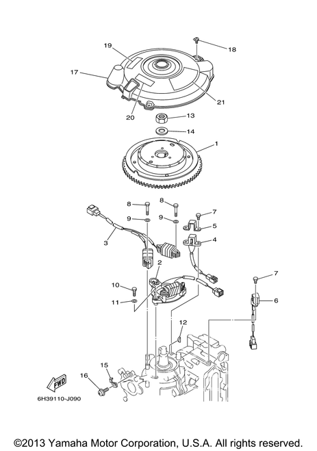 Yamaha Coil, Charge | 6H2-85520-02-00