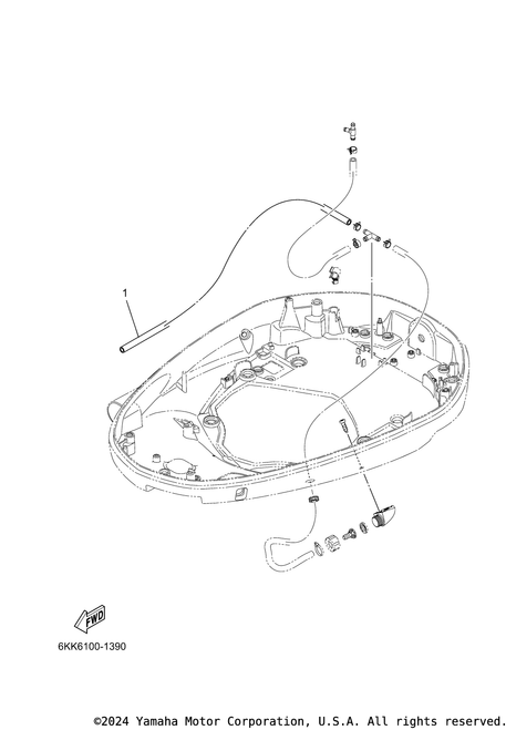 Yamaha Hose, Water 1 | 6KA-44385-00-00