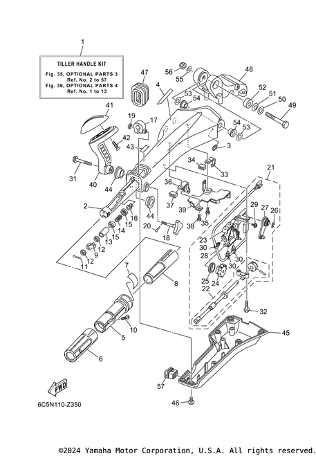 Yamaha Handle, Steering | 6X4-42111-02-CH