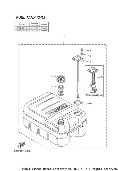 Yamaha Fuel Meter Assembly | 6YJ-24260-11-00