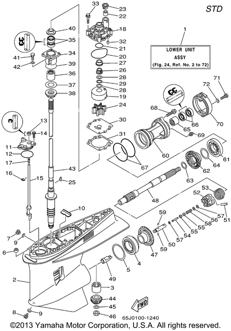 Yamaha Drive Shaft Comp. | 61A-45501-20-00