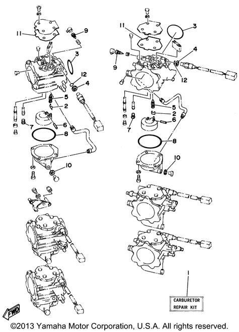 Yamaha Carburetor Repair Kit | 61A-W0093-01-00