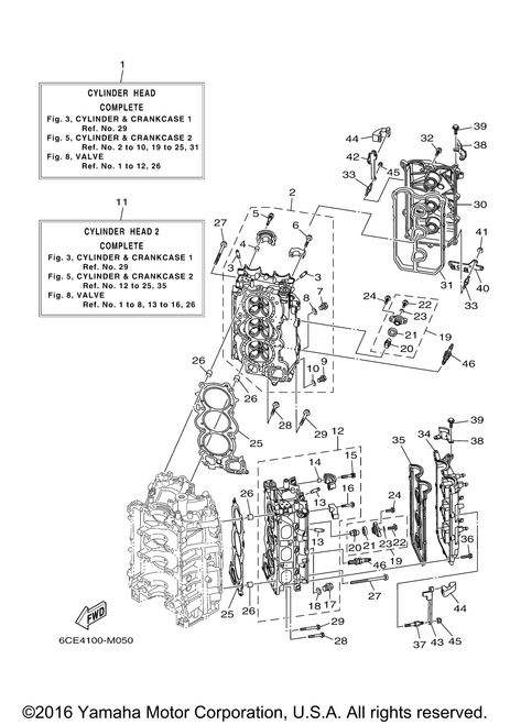 Yamaha Cylinder Head Assembly | 6CE-11110-11-9S