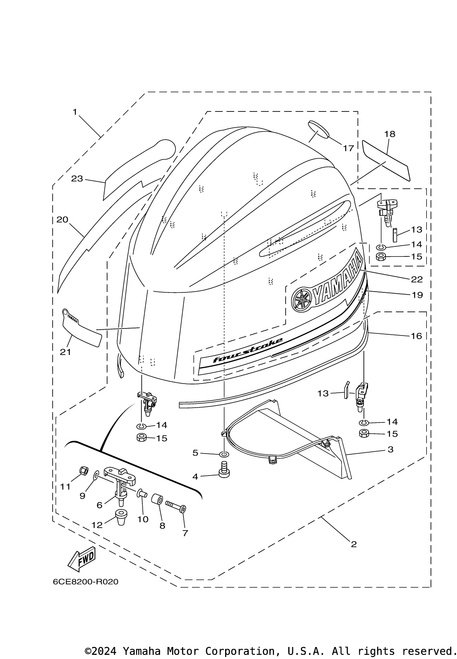 Yamaha Top Cowling Assembly | 6CE-42610-03-00