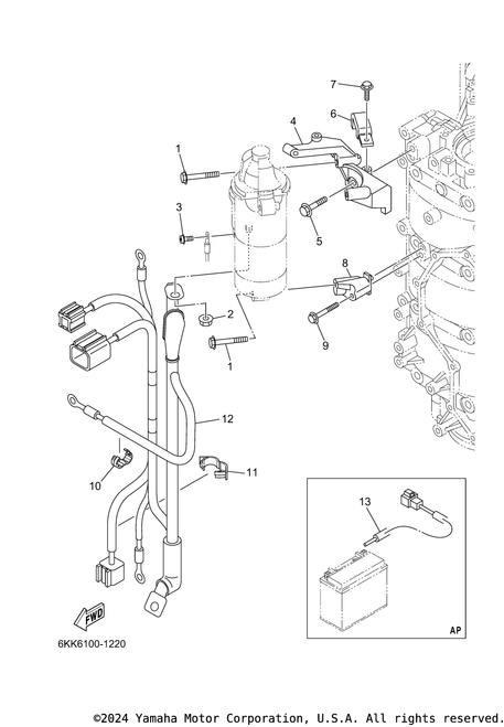 Yamaha Wire Harness Assembly 2 | 6CE-8259M-01-00