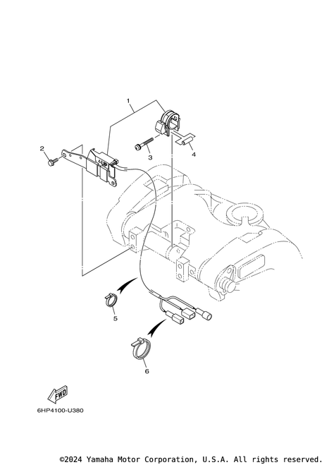 Yamaha Tilt Limit Switch Assembly | 6CE-825E0-02-00