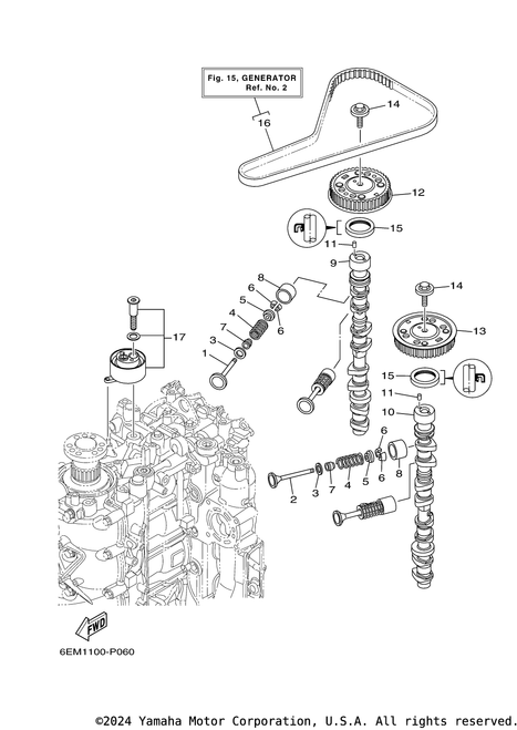 Yamaha Lifter, Valve (54) | 6D8-12153-M0-00