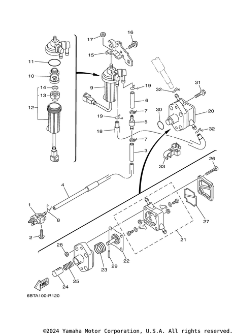 Yamaha Filter Assembly | 6D8-24560-02-00