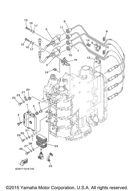 Yamaha Rectifier & Regulator Assembly | 6D8-81960-10-00