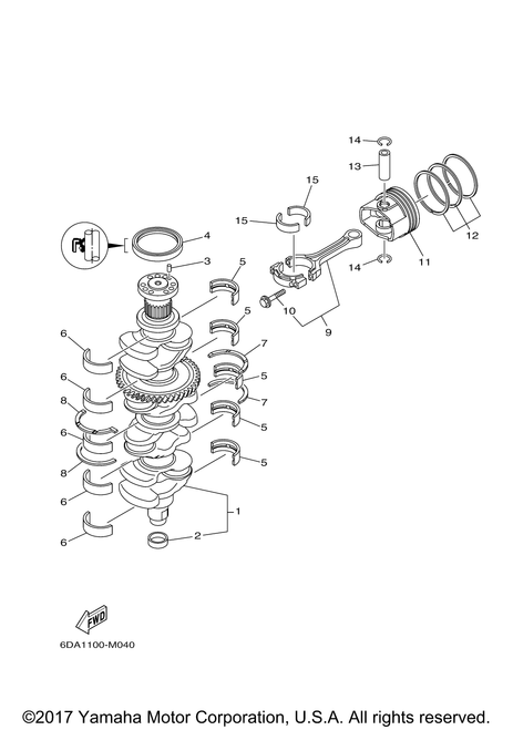 Yamaha Piston (Std) | 6DA-11631-10-94