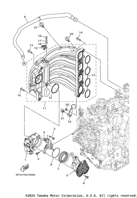 Yamaha Gasket, Manifold 1 | 6DA-13645-00-00