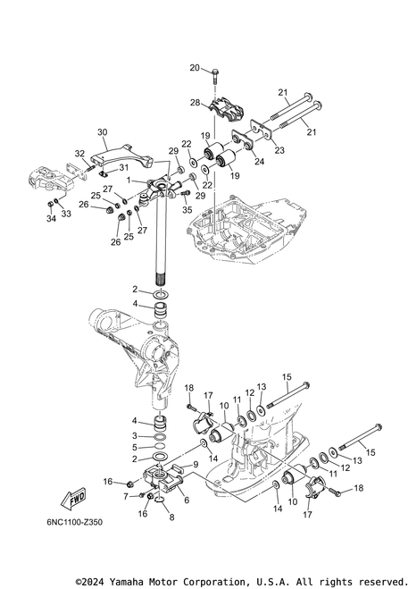 Yamaha Mount Damper, Upper Side | 6DA-44514-00-00