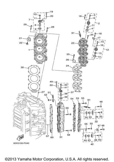 Yamaha Gasket, Head Cover 1 | 60V-11193-00-00