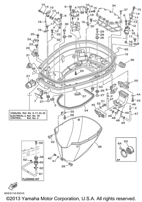 Yamaha Plate, Fitting | 60V-42738-00-8D