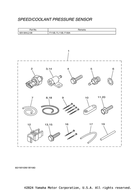 Yamaha Sender, Water Pressure | 60V-83667-00-00
