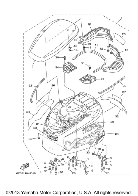 Yamaha Molding, Air Duct | 60X-42613-01-NA