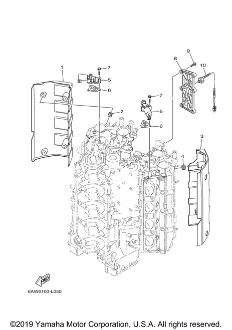 Yamaha Cover, Cylinder Head Side 2 | 6AW-11186-10-00